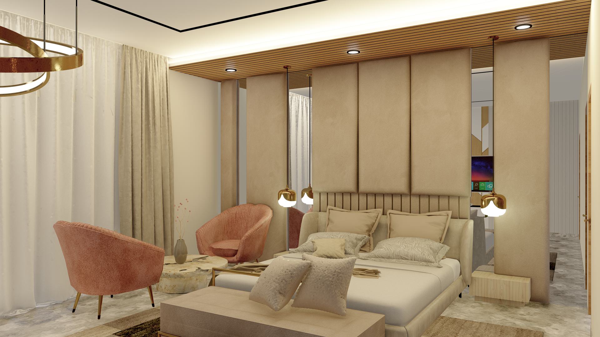 Art Deco Guest Bedroom Design at Muswell Hill