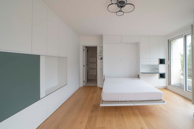 R&eacute;novation compl&egrave;te d'un studio de 37 m&sup2; contemporary-living-room