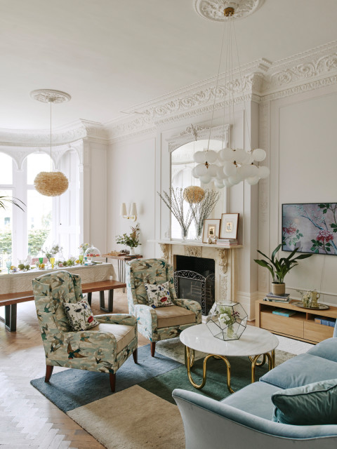 Belsize Park Gardens contemporary-vardagsrum