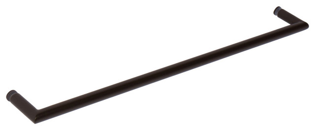 24 Mitered Corner Glass Mount Single Side Towel Bar Bronze Transitional Bars By Rockwell Security Inc - Black Towel Bar For Glass Shower Door 24 Mitered Corner Glass Mount Single Side Towel Bar Bronze Transitional Bars By Rockwell Security Inc - Black Towel Bar For Glass Shower Door