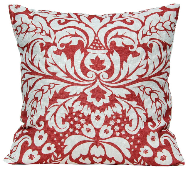 Large Damask Pillow Traditional Decorative Pillows by Company 415