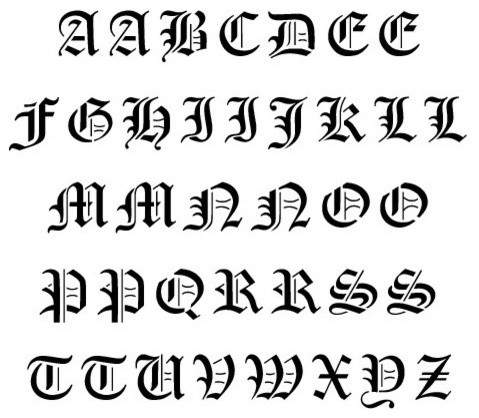 Old English Alphabet Stencil - Traditional - Wall Stencils - by Stencil ...