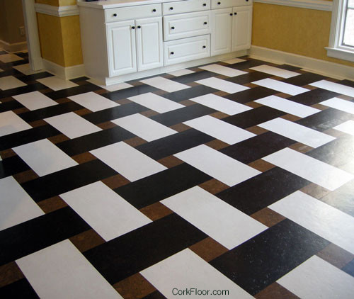 Basketweave Cork Tile Floor From Globus, New Tile Floor