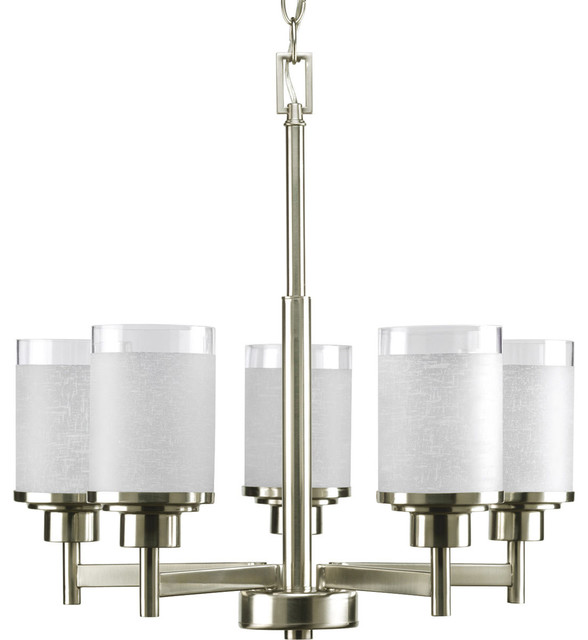 Alexa 5 Light Chandelier In Brushed Nickel Transitional Alexa 5 Light Chandelier In Brushed Nickel