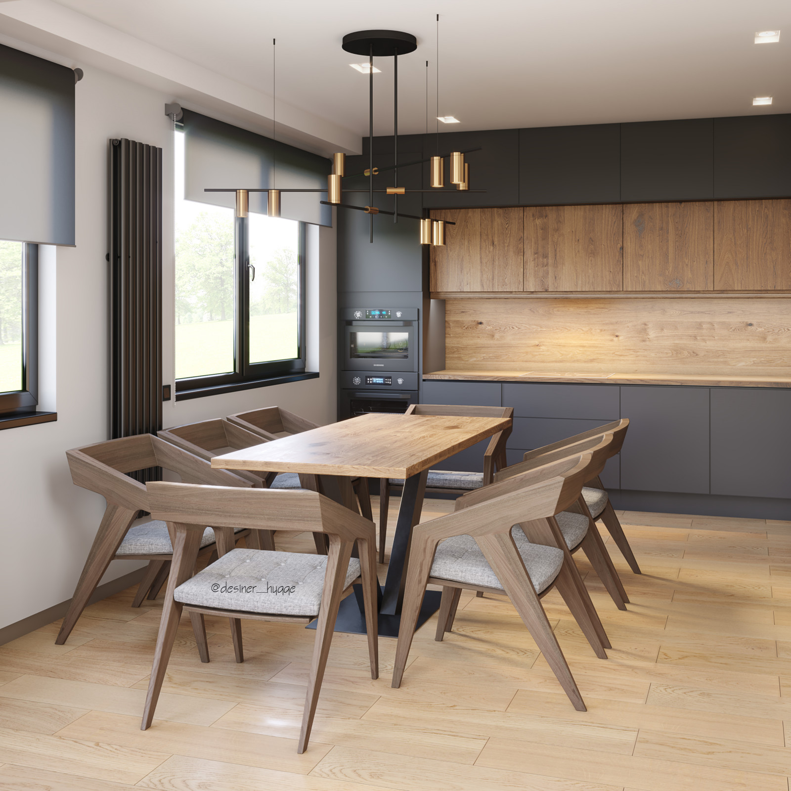 Кухня в загородном доме