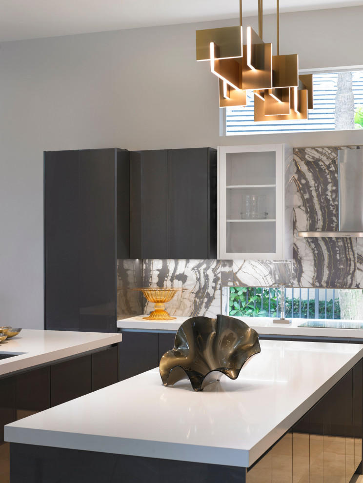 Inspiration for a transitional kitchen remodel in Miami