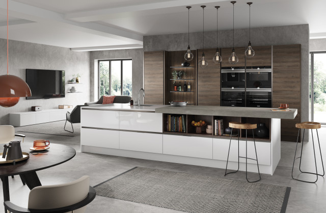 Trendy Handleless Kitchen modern-koek