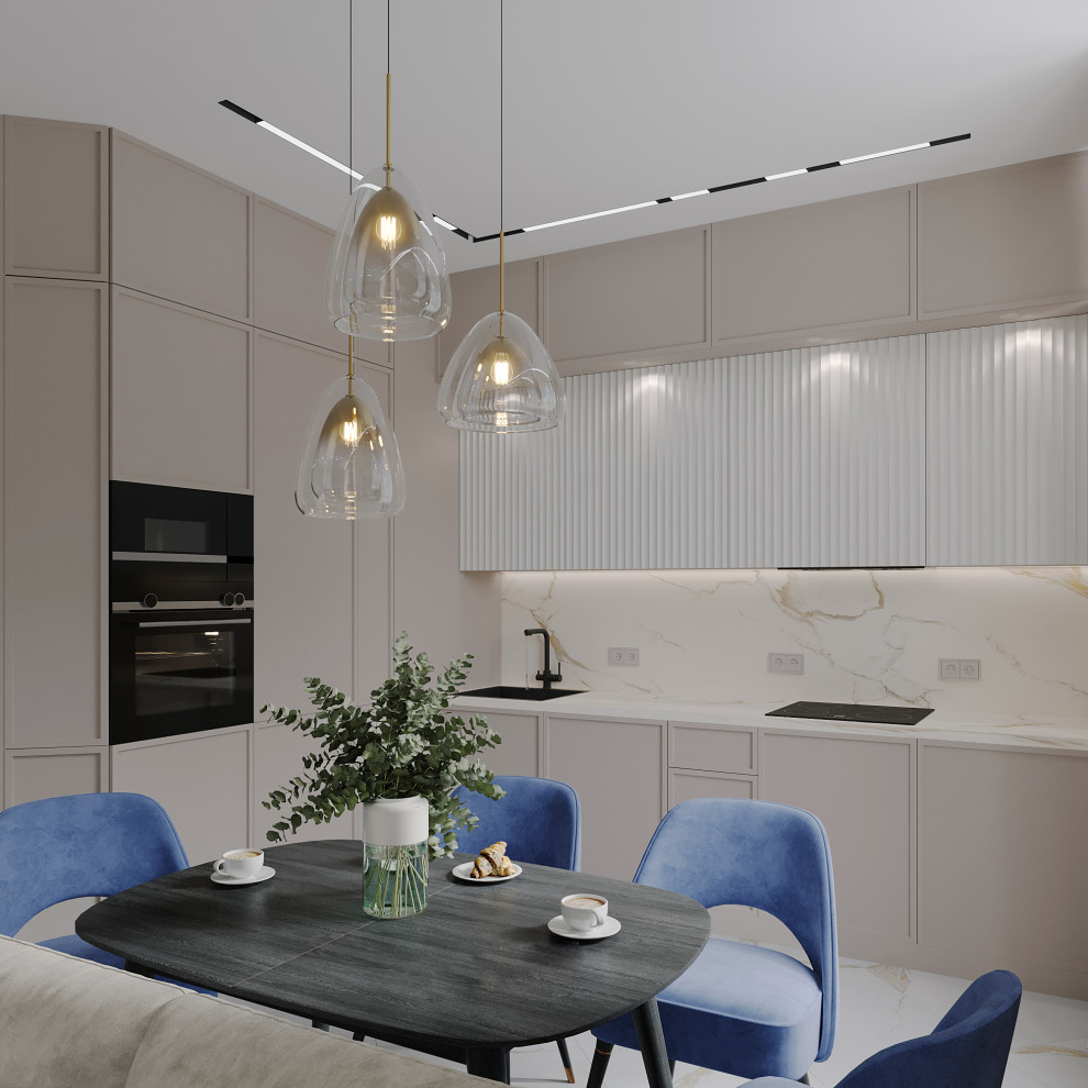 Гостиная в стиле неоклассика ЖК Родной город