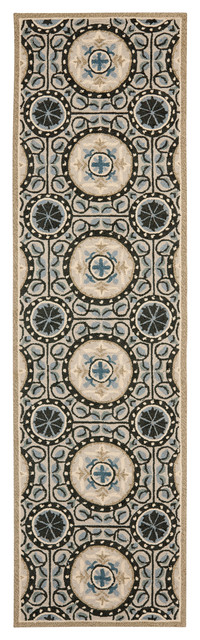 Safavieh Four Seasons Collection FRS485 Rug, Cement/Blue, 2'3"x6'