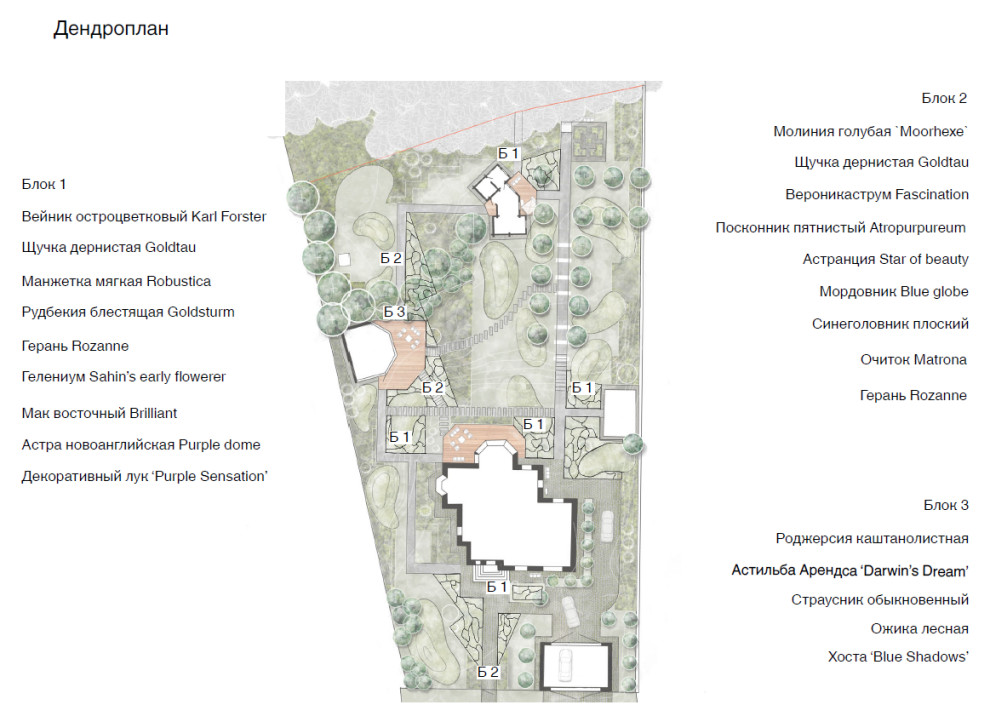 Проект частного сада 25 соток