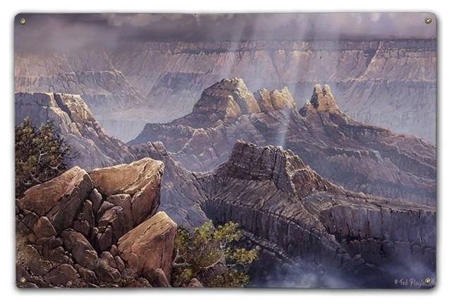 Rays Over the Grand Canyon, Classic Metal Sign