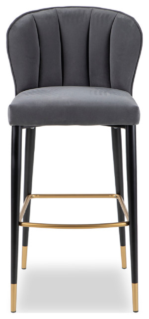 Gray Velvet Barstool Liang And Eimil Maya Midcentury Bar Stools And Counter Stools By Oroa 