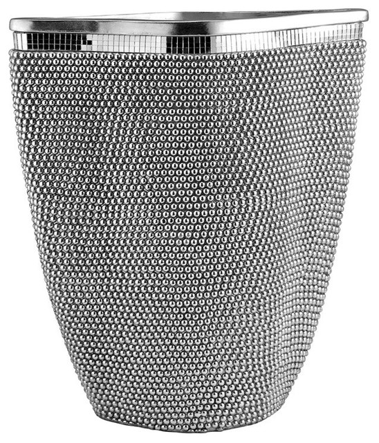 Pearl Stone Silver Decorative Vase