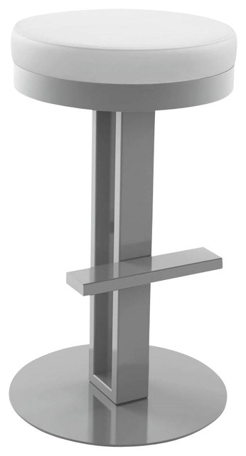 Amisco Glint Swivel Backless Barstool Transitional Bar Stools Amisco Glint Swivel Backless Barstool