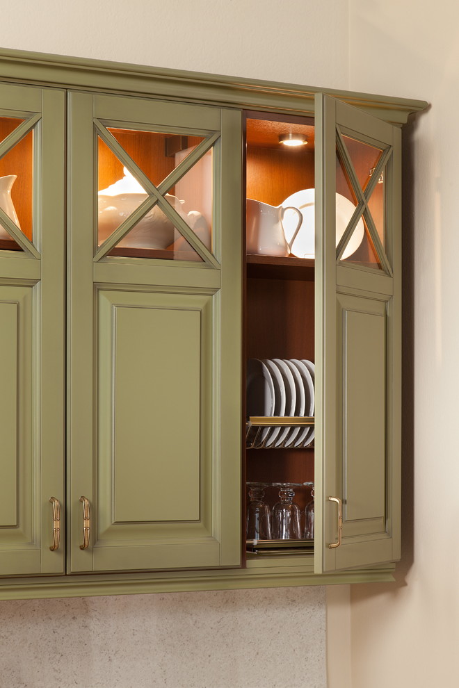 Кухонный гарнитур "Элина" нефрит/белый велюр