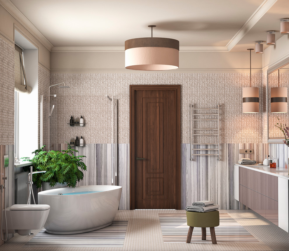 Ванная комната в светлых тонах