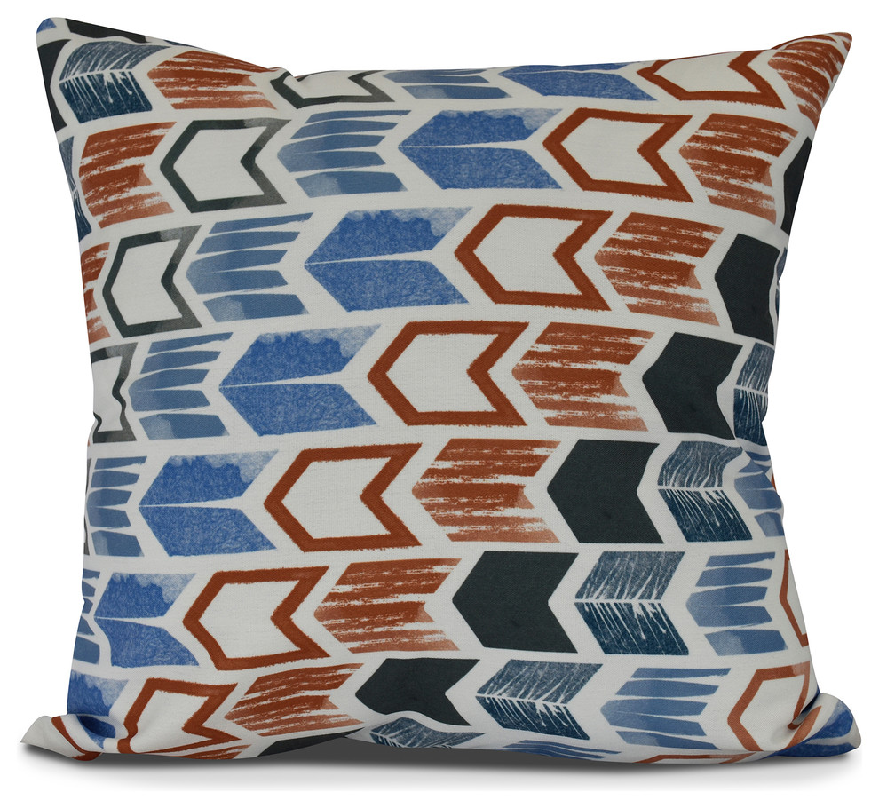E by design 26 x 26-inch Gray Geometric Print Pillow Paper Mache Pumpkins