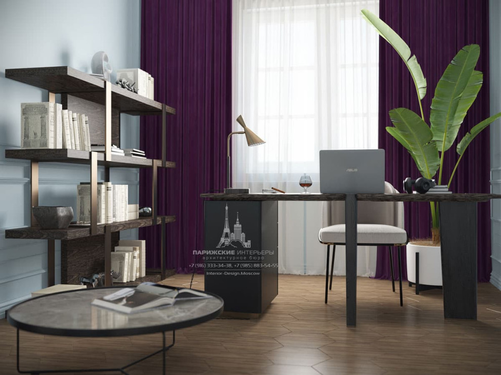 Проект кабинета в парижском стиле в ЖК «Донской Олимп»