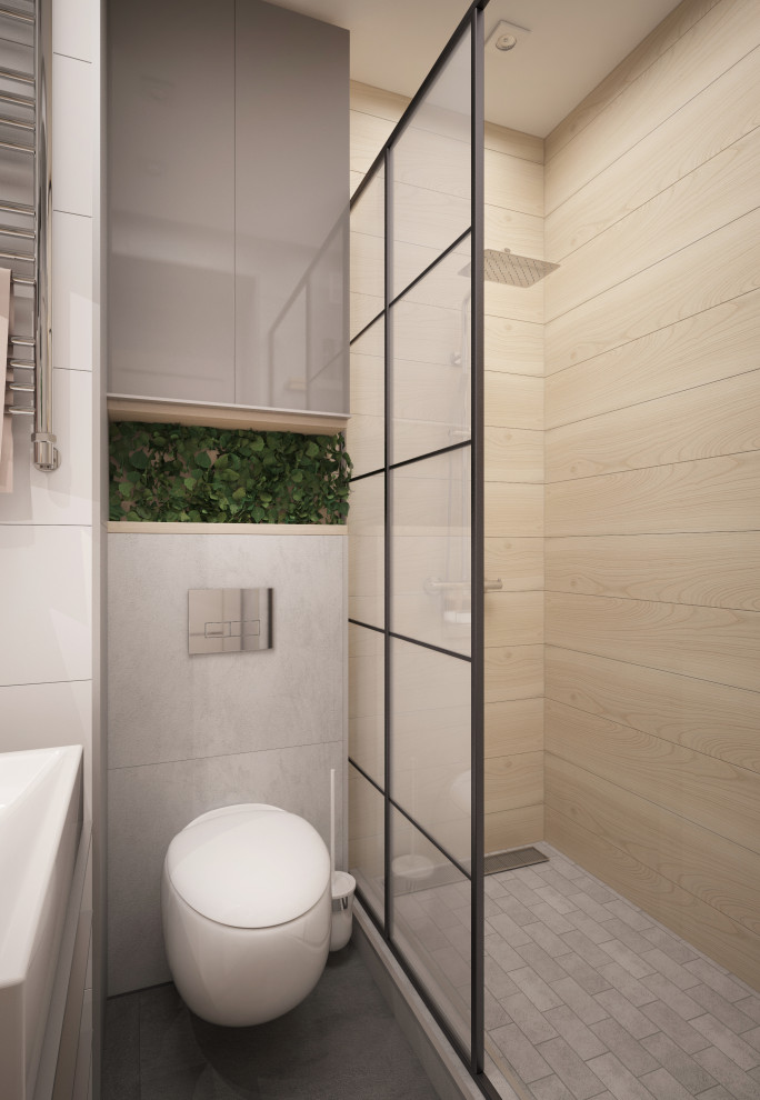 Интерьер санузла с душевой