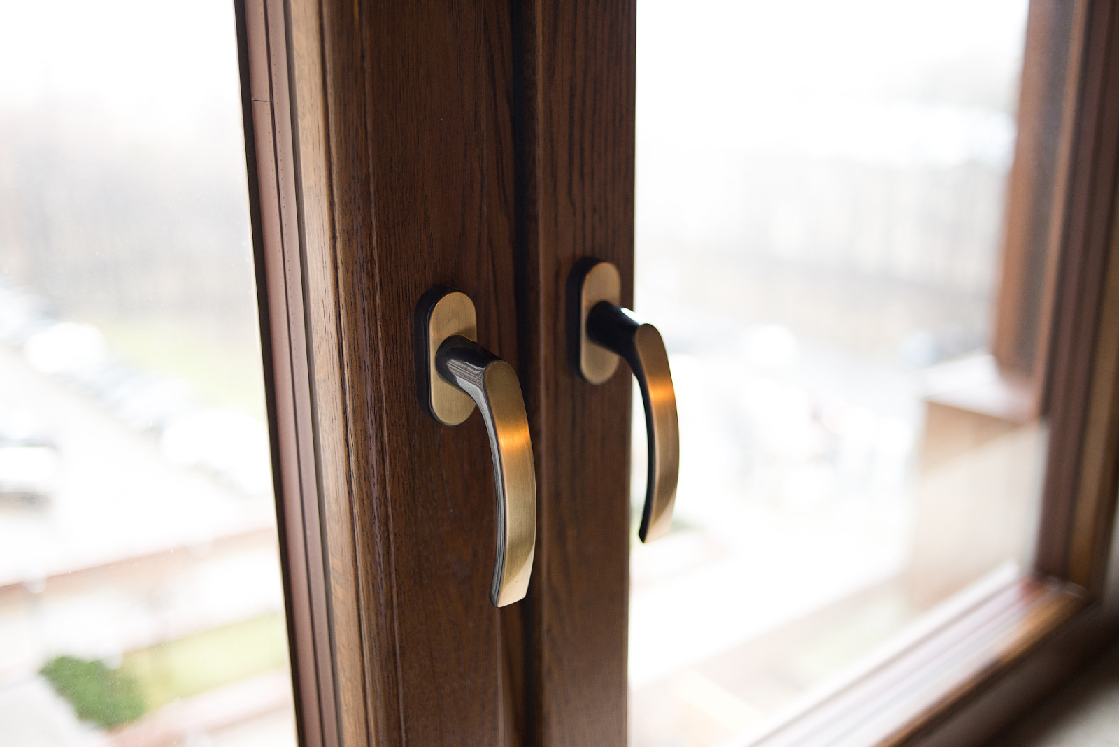 Дубовые окна в Триумф Паласе (дерево-алюминиевые окна)