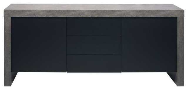 Kobe 2-Door 3-Drawer Sideboard, Concrete