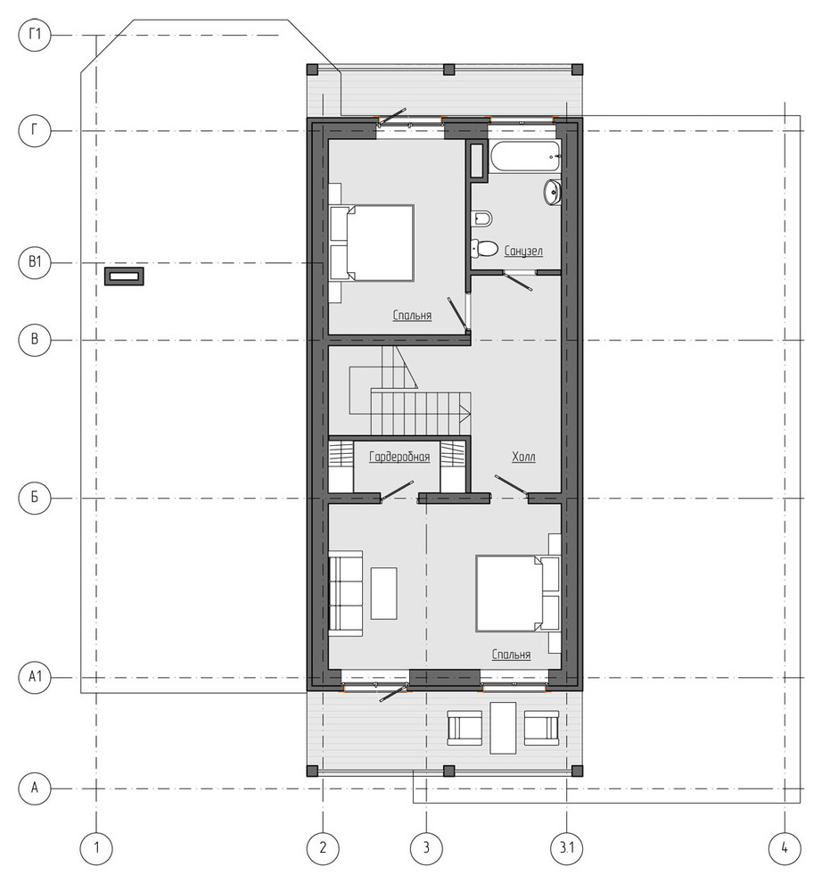 Двухэтажный дом в стиле прованс