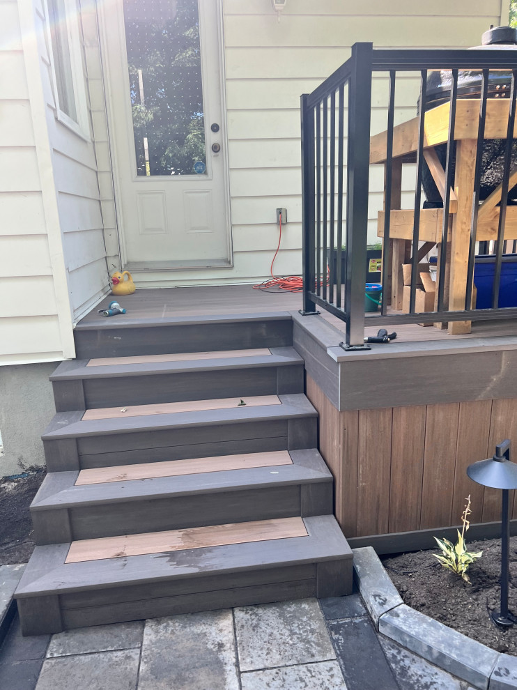 Azek's English Walnut and Dark Hickory trim