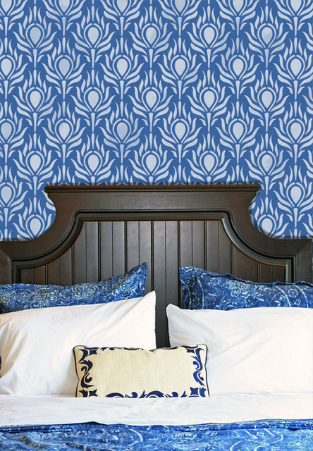 Peacock Fancy Wall Stencil By Royal Design Studio