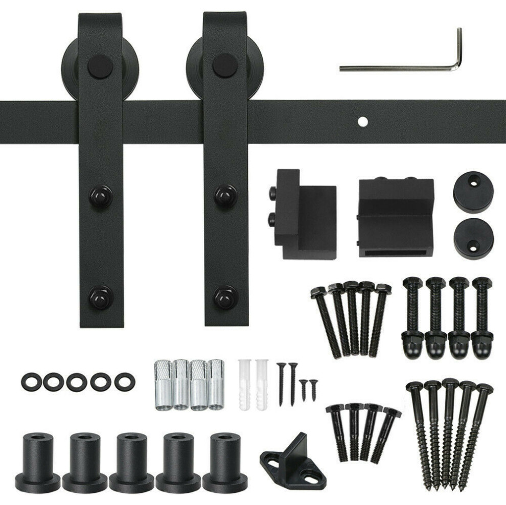 Classic Country Style Barn Door / Sliding Hardware with 6.6ft T Track