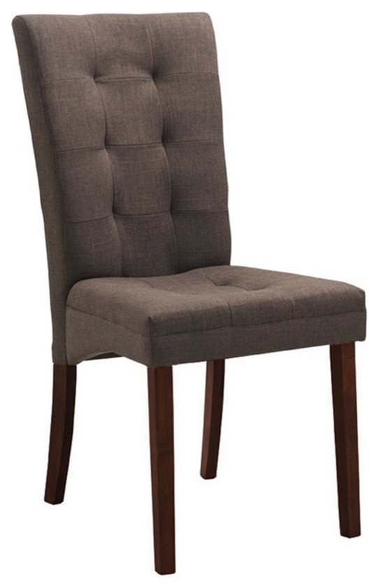 Baxton Studio Anne Brown Fabric Modern Dining Chair (Set of 2)