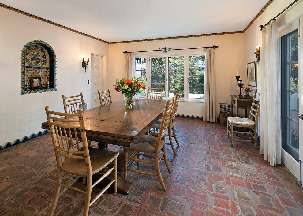 Photo of a mediterranean dining room in Los Angeles.