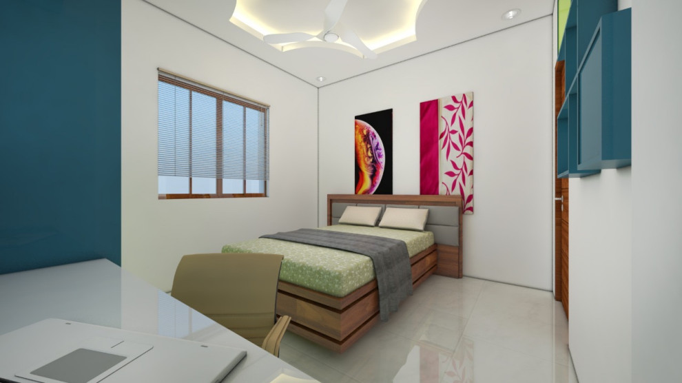 Living room - asian living room idea in Hyderabad