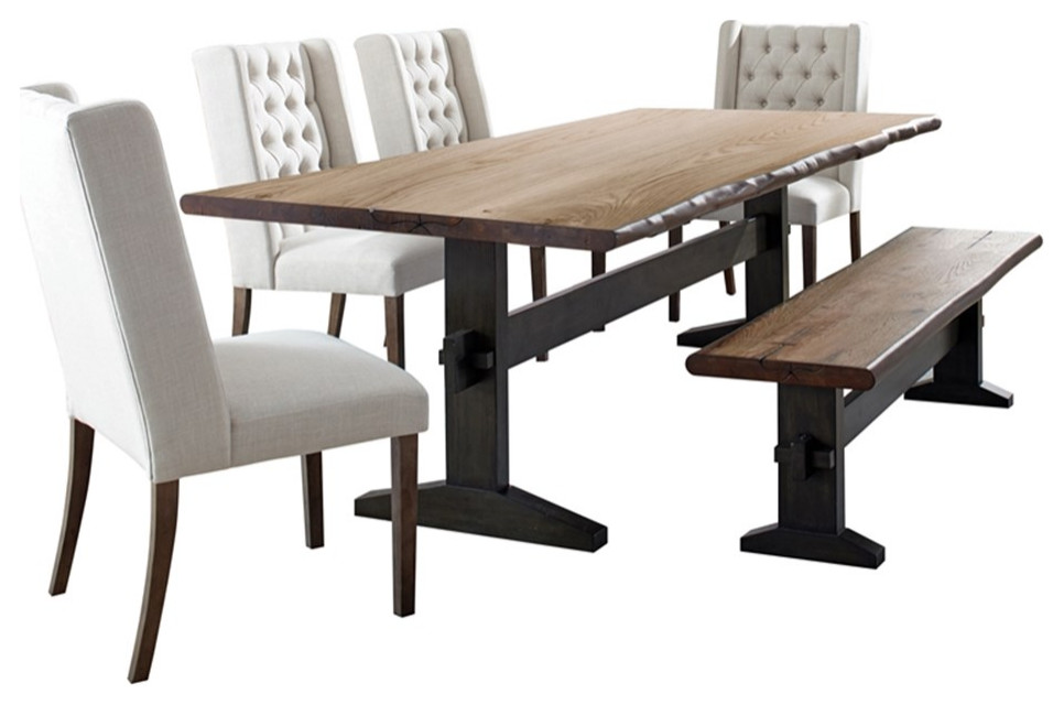 Coaster Bexley 6piece Rectangular Wood Dining Set Natural Honey and