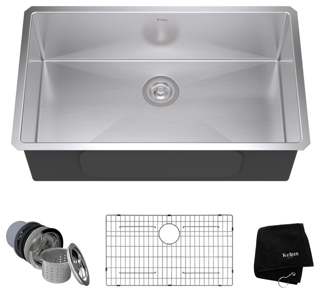 Modern Kitchen Sinks undermount single-bowl 16-gauge stainless steel kitchen sink, 32 Modern Kitchen Sinks undermount single-bowl 16-gauge stainless steel kitchen sink, 32