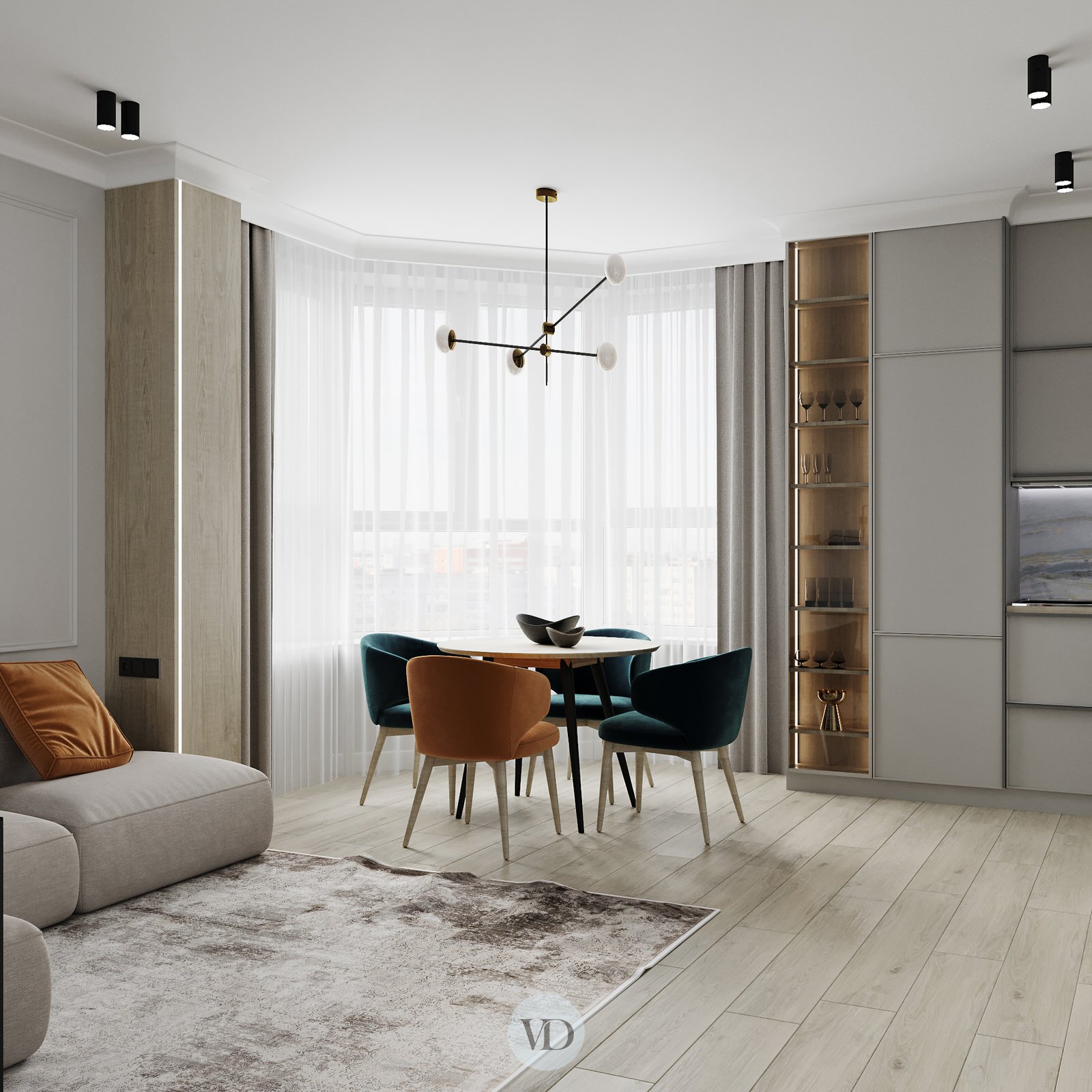 Дизайн-проект квартиры в ЖК Hьютон 2022