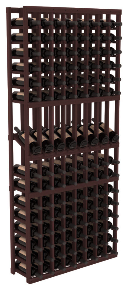 8 Column Display Row Wine Cellar Kit, Redwood, Walnut