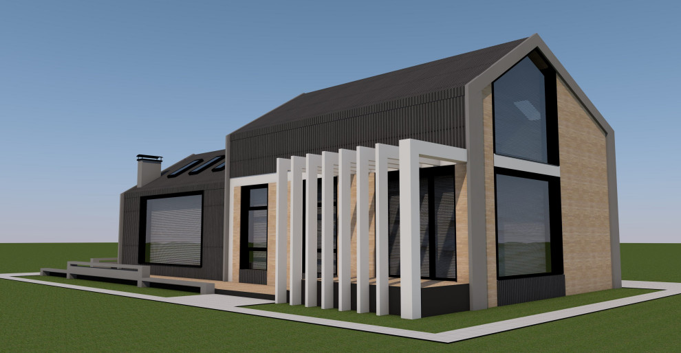 Архитектура дома стиле Барнхаус