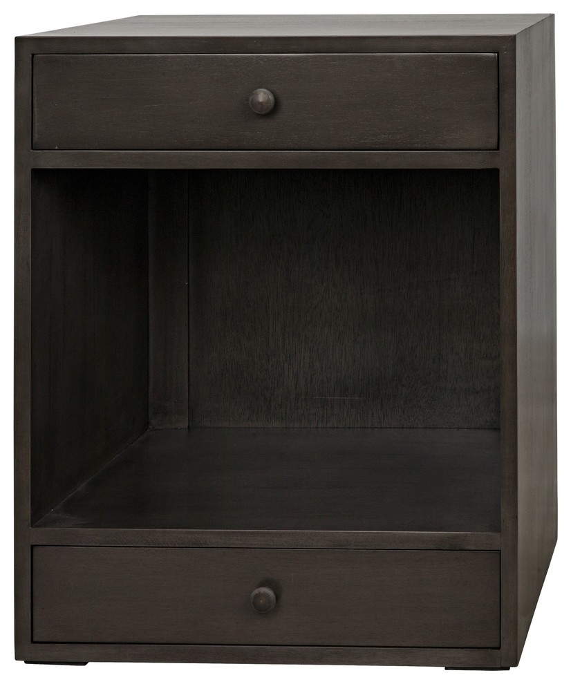 27 5 T Set Of 2 Wyatt Night Stand Hand Crafted Solid Mahogany Modern Styling Transitional Nightstands And Bedside Tables By Noble Origins Home