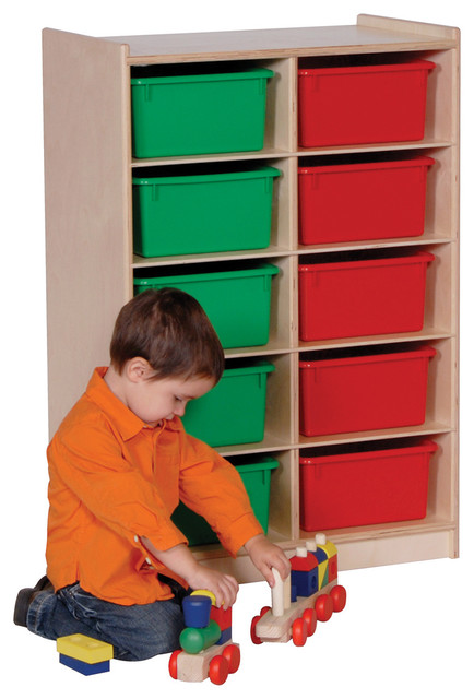 Steffywood Home School Kids Storage Cabinet 10 Tub Storage