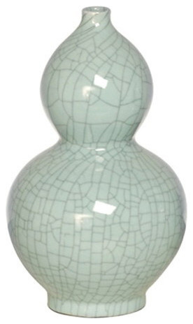 Gourd Vase in Celadon Ice