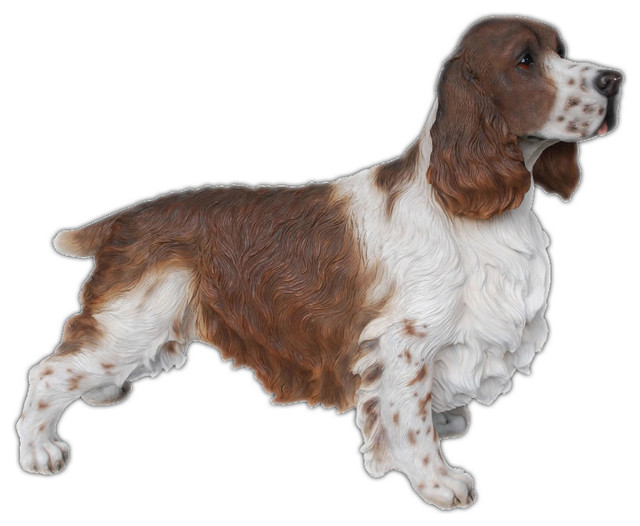 Lying Brown Shih Tzu Dog Garden Statue 14 25 Contemporary Springer Spaniel Dog Garden Statue 22 75