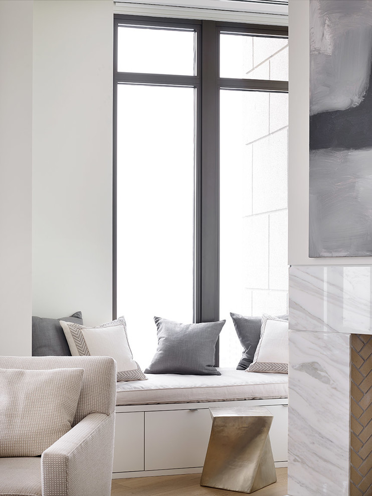 Inspiration for a contemporary open concept living room in Atlanta.