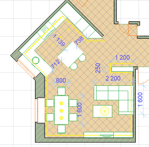 Кухня-гостиная в Великом Новгороде
