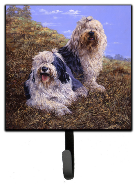 Old English Sheepdogs By Michael Herring Leash Key Holder Hmhe0229sh4 Small Contemporary Wall Hooks By Virventures