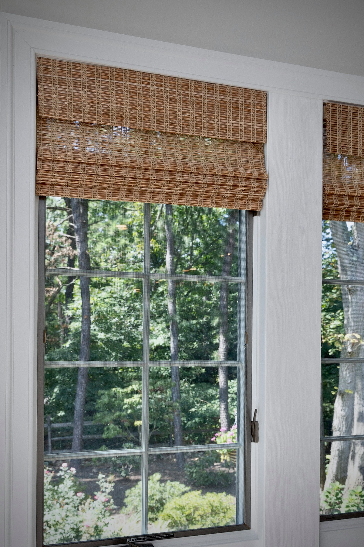 Woven Wood Shades in Kitchen - Detail
