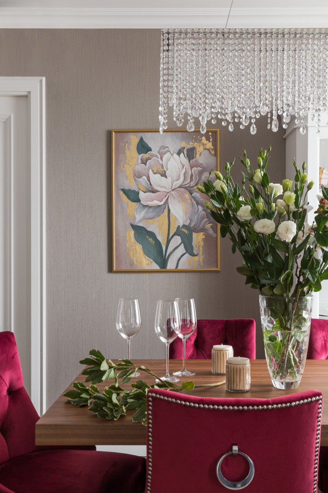 Квартира с сочными акцентами в Неоклассике