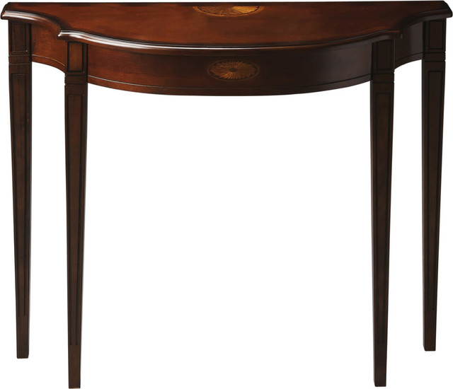 Chester Plantation Console Table Cherry Transitional Butler Chester Plantation Cherry Console Table