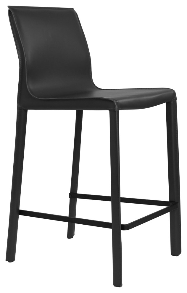Elite Living Stan Leather 26" Counter Height Bar Stool Contemporary Bar Stools And Counter