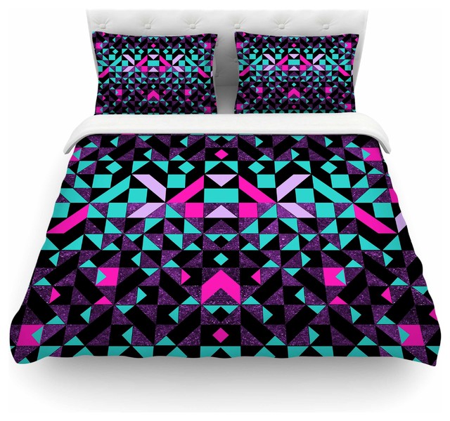 Vasare Nar Geometric Galaxy Duvet Cover Contemporary Vasare Nar Geometric Galaxy Duvet Cover Contemporary Covers And Sets By Kess Global Inc