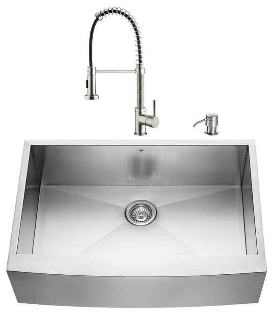 vigo farmhouse stainless steel kitchen sink and faucet set contemporary kitchen sinks - Kitchen Sink And Faucet Sets vigo farmhouse stainless steel kitchen sink and faucet set contemporary kitchen sinks - Kitchen Sink And Faucet Sets